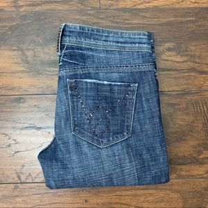 Bebe bootcut rhinestone jeans